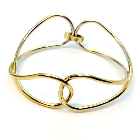 3/$30 PREMIERE DESIGNS INFINITY GOLD TONE BANGLE BRACELET - Picture 1 of 9